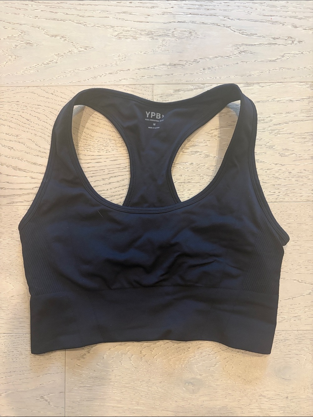 YPB Black Racerback Seamless Sports Bra